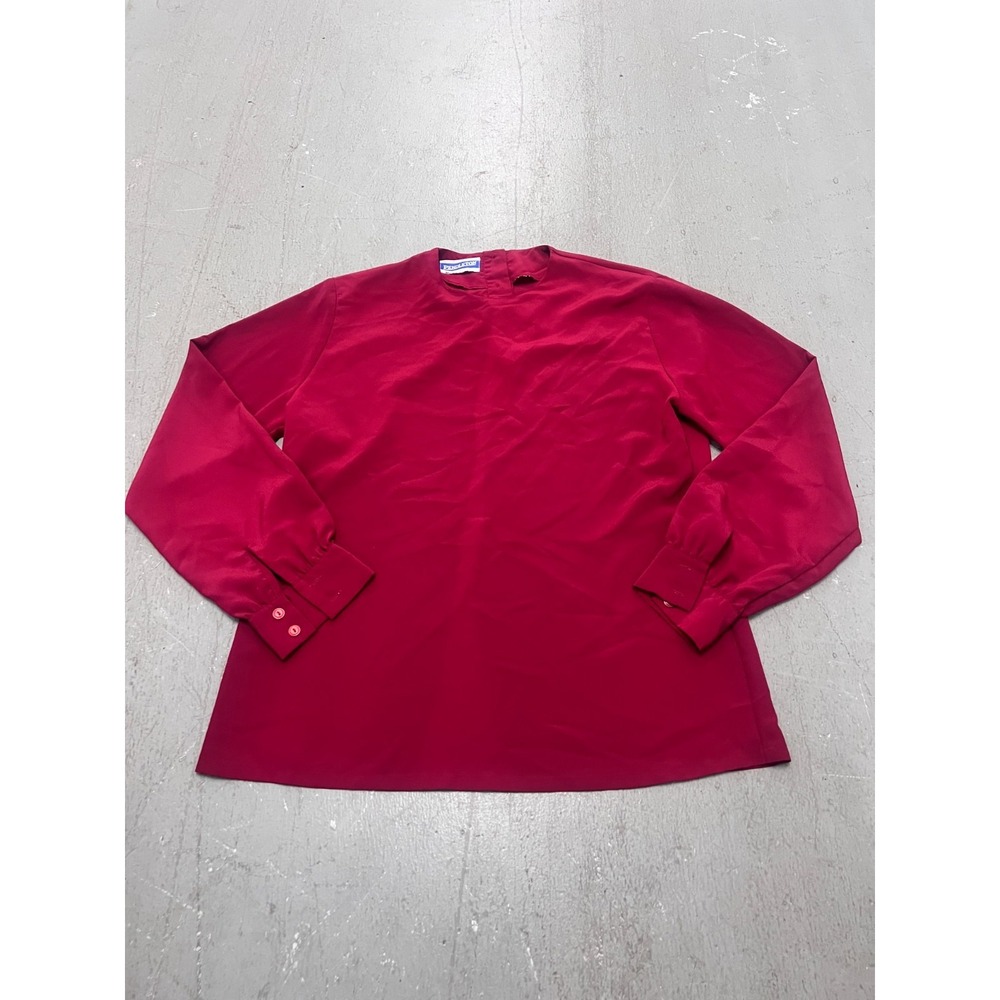 VTG Pendleton Classic Top Womens 38" Chest Ruby Red Long Sleeve Smart Casual
